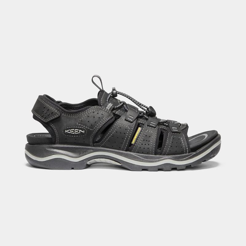 Keen Rialto Open Toe Mens Sandals Black Discount (9472-WYUAQ)